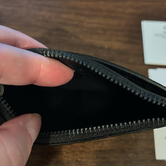 Coach black leather card holder NWT - Picture 3 of 3